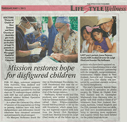 ORH 2012 Mission Restores disfigured Children Newspaper Article